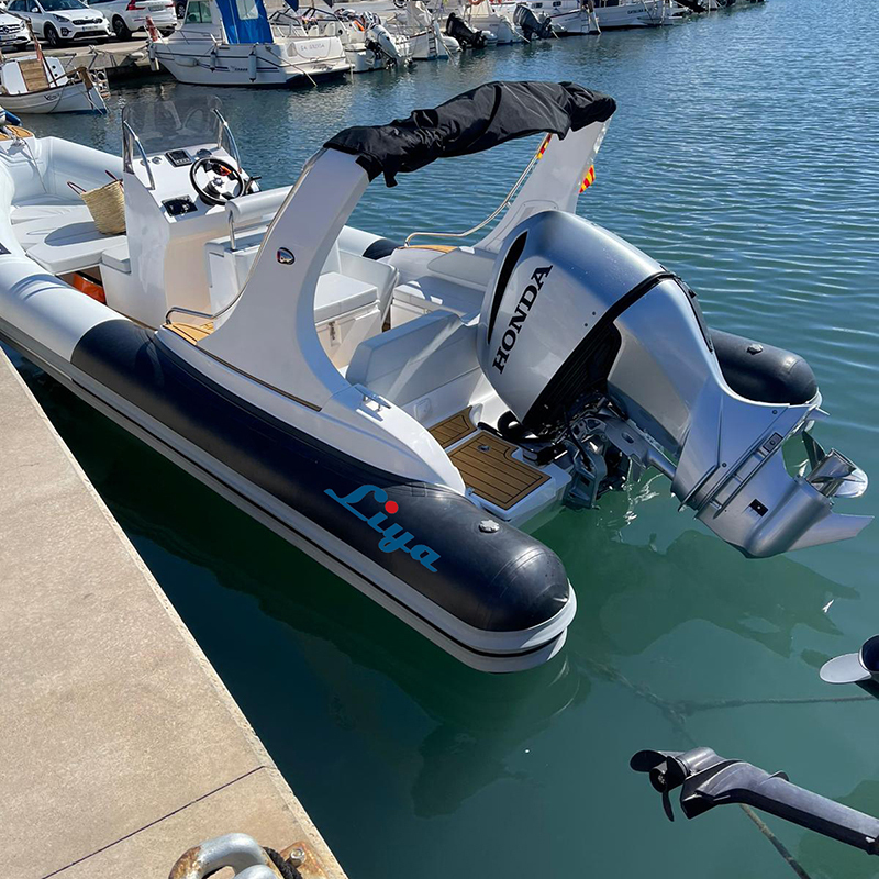 Liya 6.6m Inflatable Boat 22ft Rib Boat With Outboard Motor