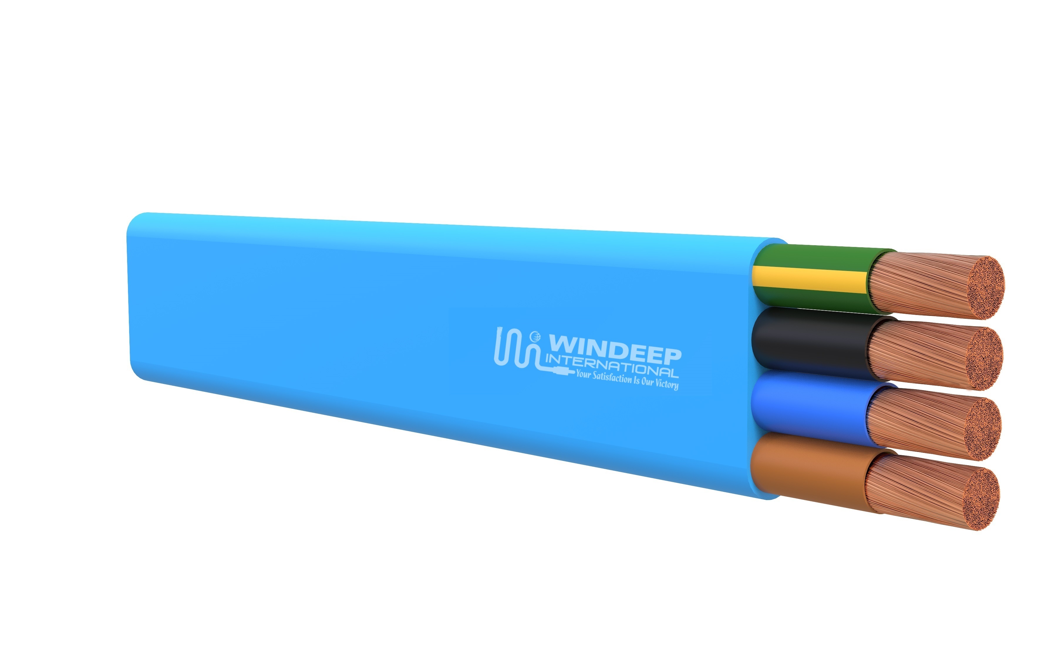 Pvc Flat Cables - 3 & 4 Core Configurations | Durable Copper Conductors, Reliable Industrial Applications