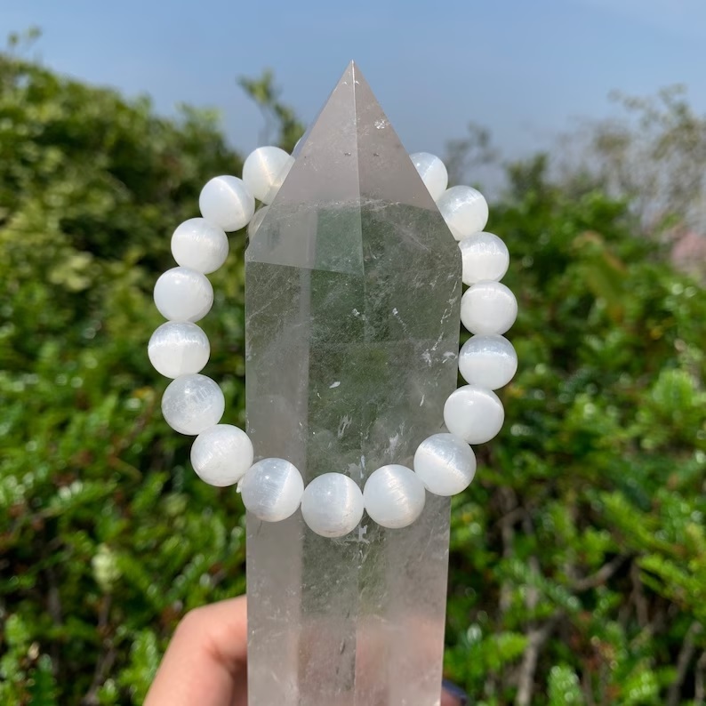 Selenite Bracelet - Shape: Round