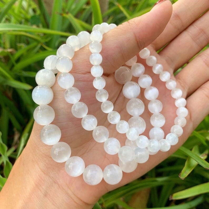 Selenite Bracelet - Shape: Round