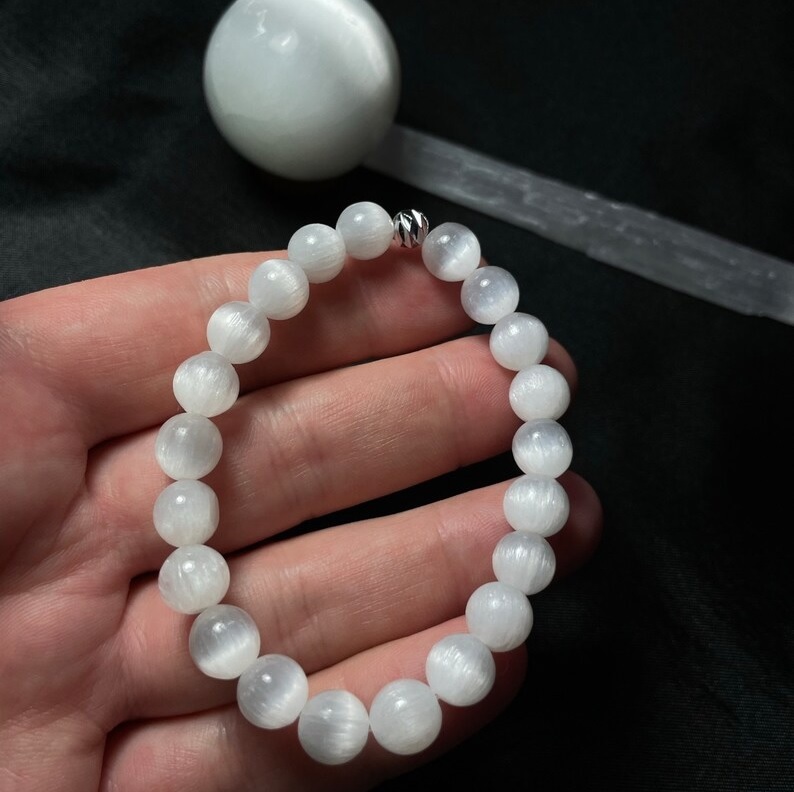 Selenite Bracelet - Shape: Round