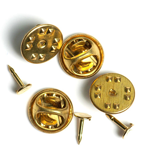 गोल्डन 12mm बटरफ्लाई क्लच टाई क्लिप