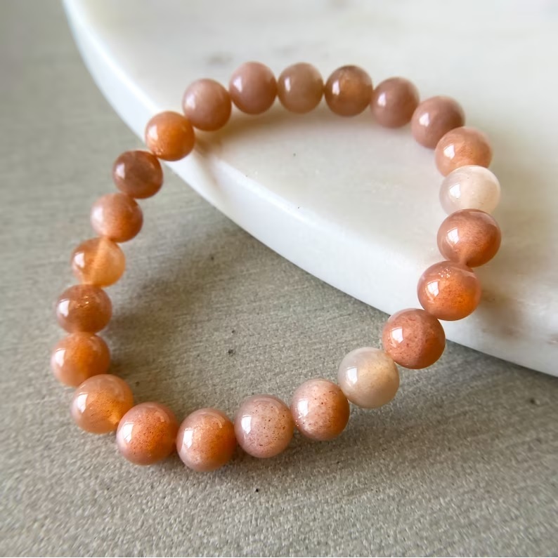 Sunstone Bracelet - Shape: Round
