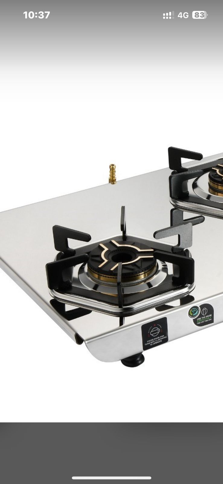 Pan Support - Ignition Type: Manual