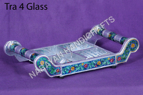 मीनाकारी कांच की थाली