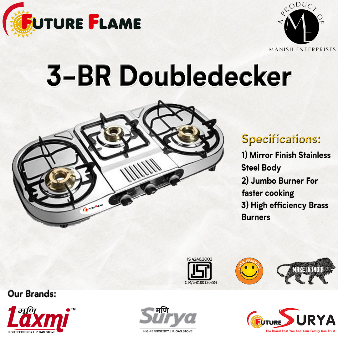 Three Burner Gas Stoves - Ignition Type: Manual