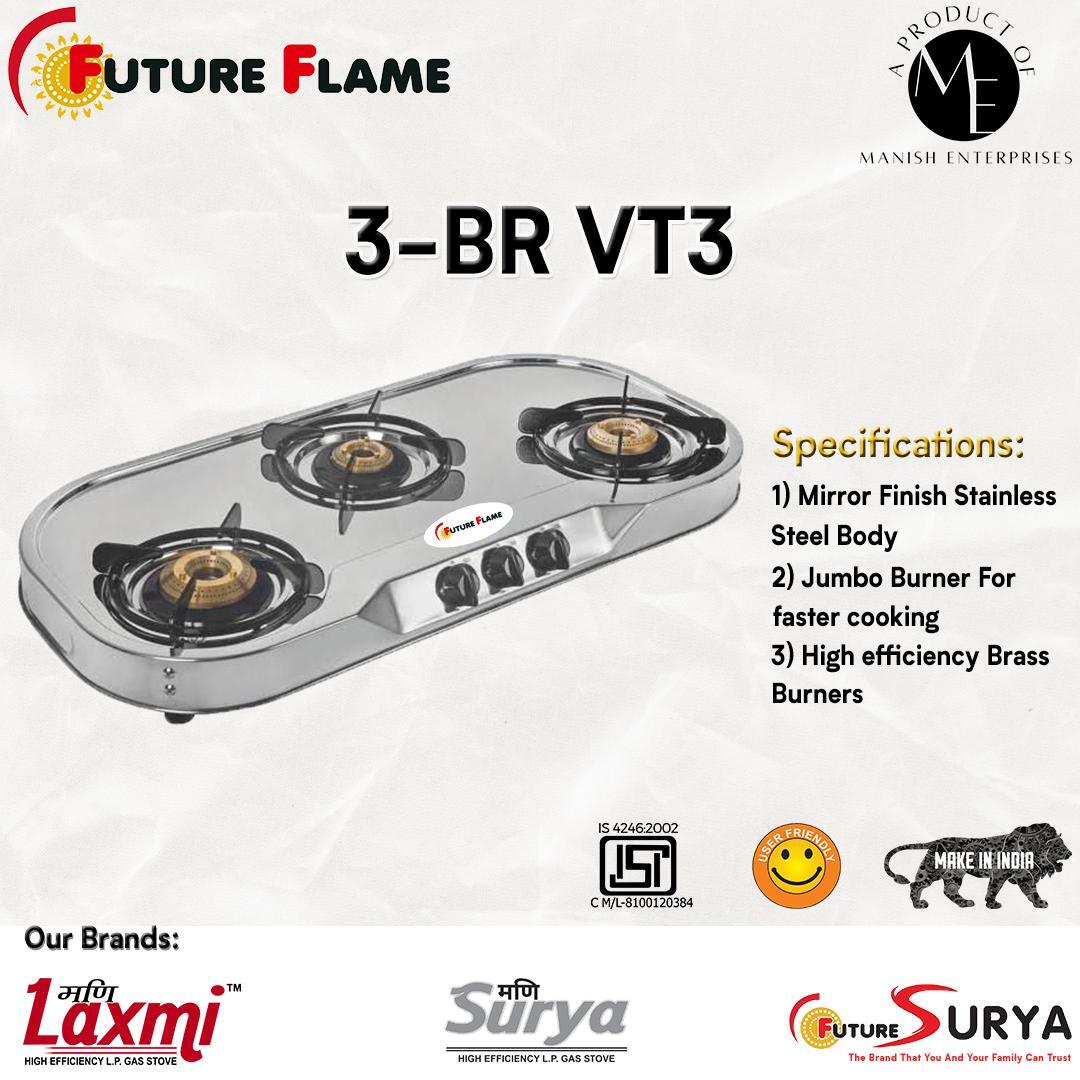 Three Burner Gas Stoves - Ignition Type: Manual