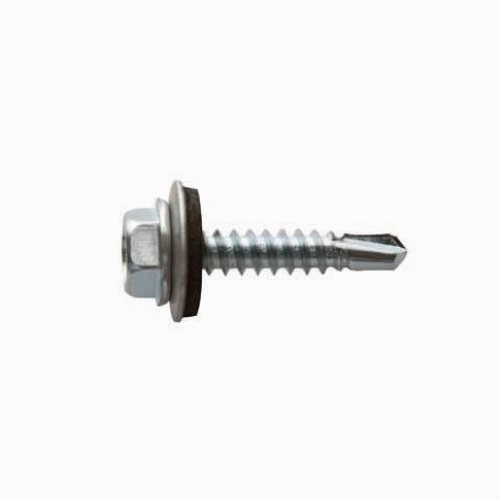 Hex Head Self Drilling Screw - Color: Silver
