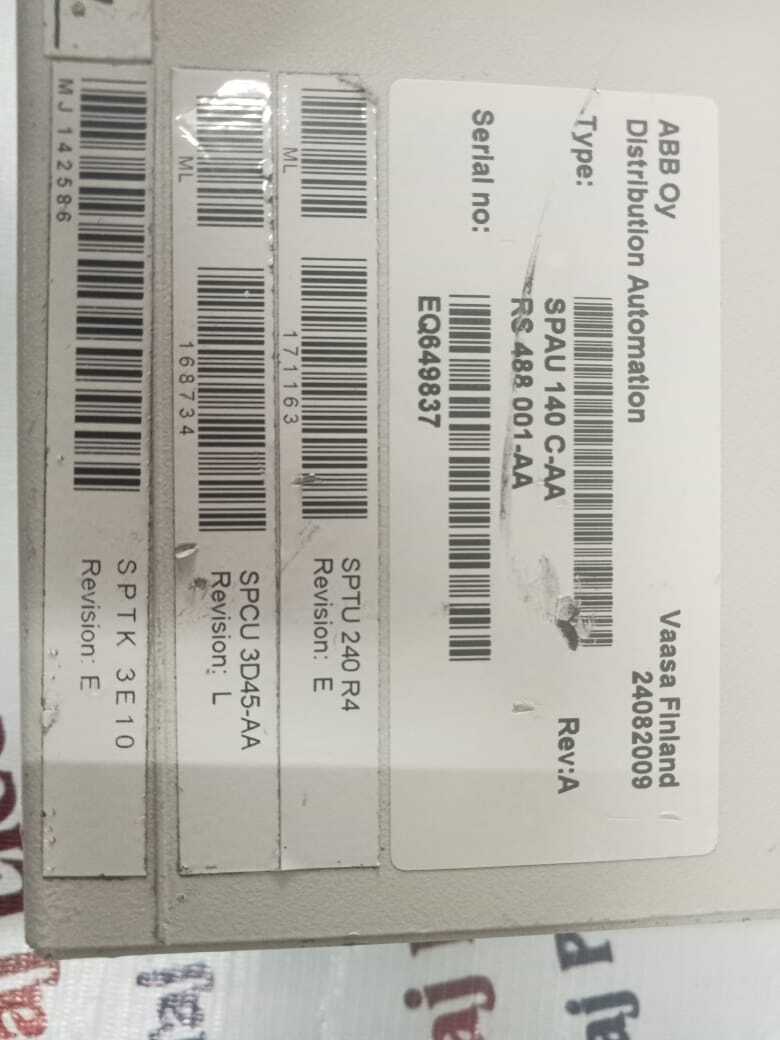 Abb Spau 140 C-aa Rs 488 001-aa Protection Relay - Dual Stage Synchro-check Function, Voltage-check Mechanism, Energizing Direction Verification