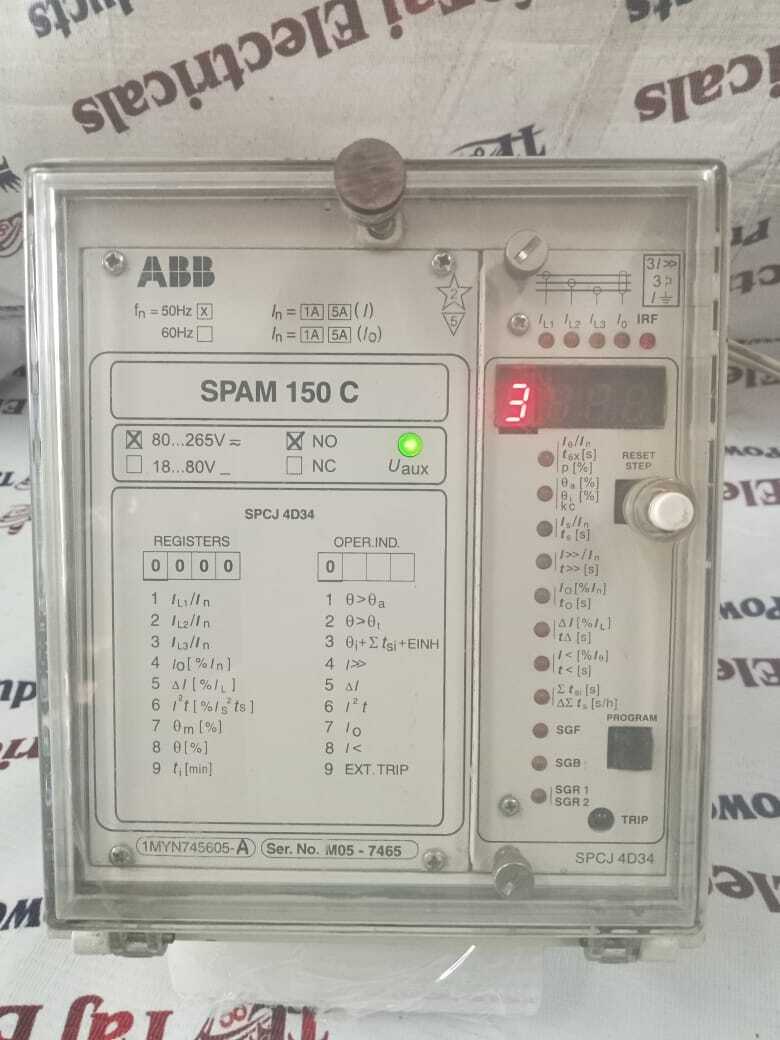 Abb Spam 150 C Protection Relay