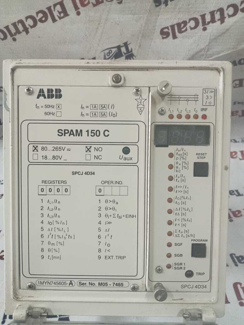 Abb Spam 150 C Protection Relay