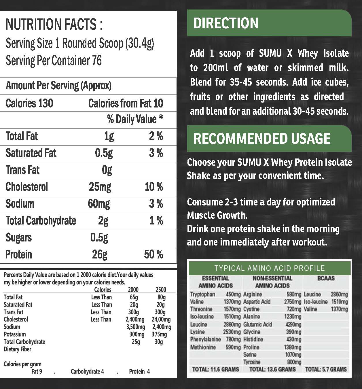Whey Protein Isolate 2kg Application: With Milk Or Water