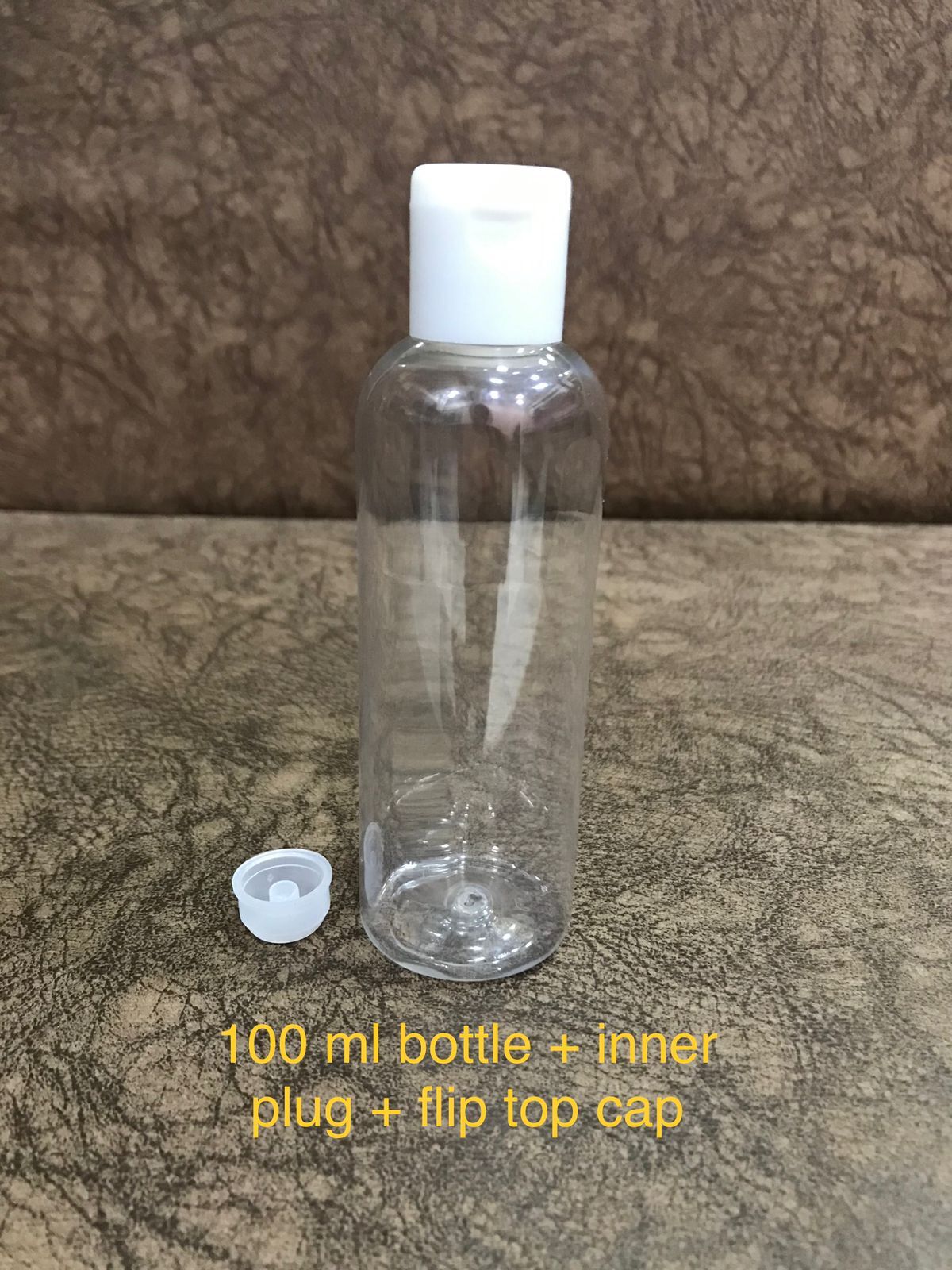 100 Ml Shampo Bottle With Flip Top Cap - Plastic, 100 Ml Size, Transparent Color | Warranty Included, Durable Design For Everyday Use