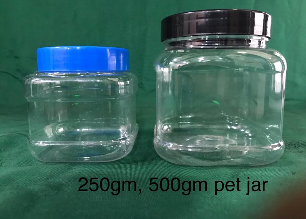 250 Ml Pet Jar With Cap - Plastic Material, Transparent Color | Warranty Included, Ideal For Packaging And Storage Needs