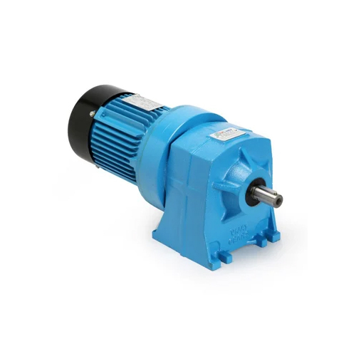 Inline Helical Geared Motor - Iron Material, High Efficiency, 220-440 V Rated Power | Industrial Use, Various Sizes Available