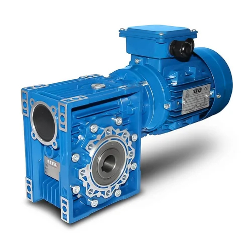 Hollow Shaft Worm Gearbox - Color: Blue