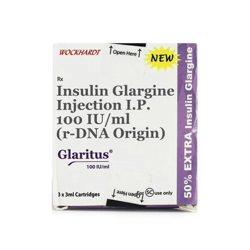 Stabilize Ph Level 100 Iu-Ml Insulin Glargine Injection Ip