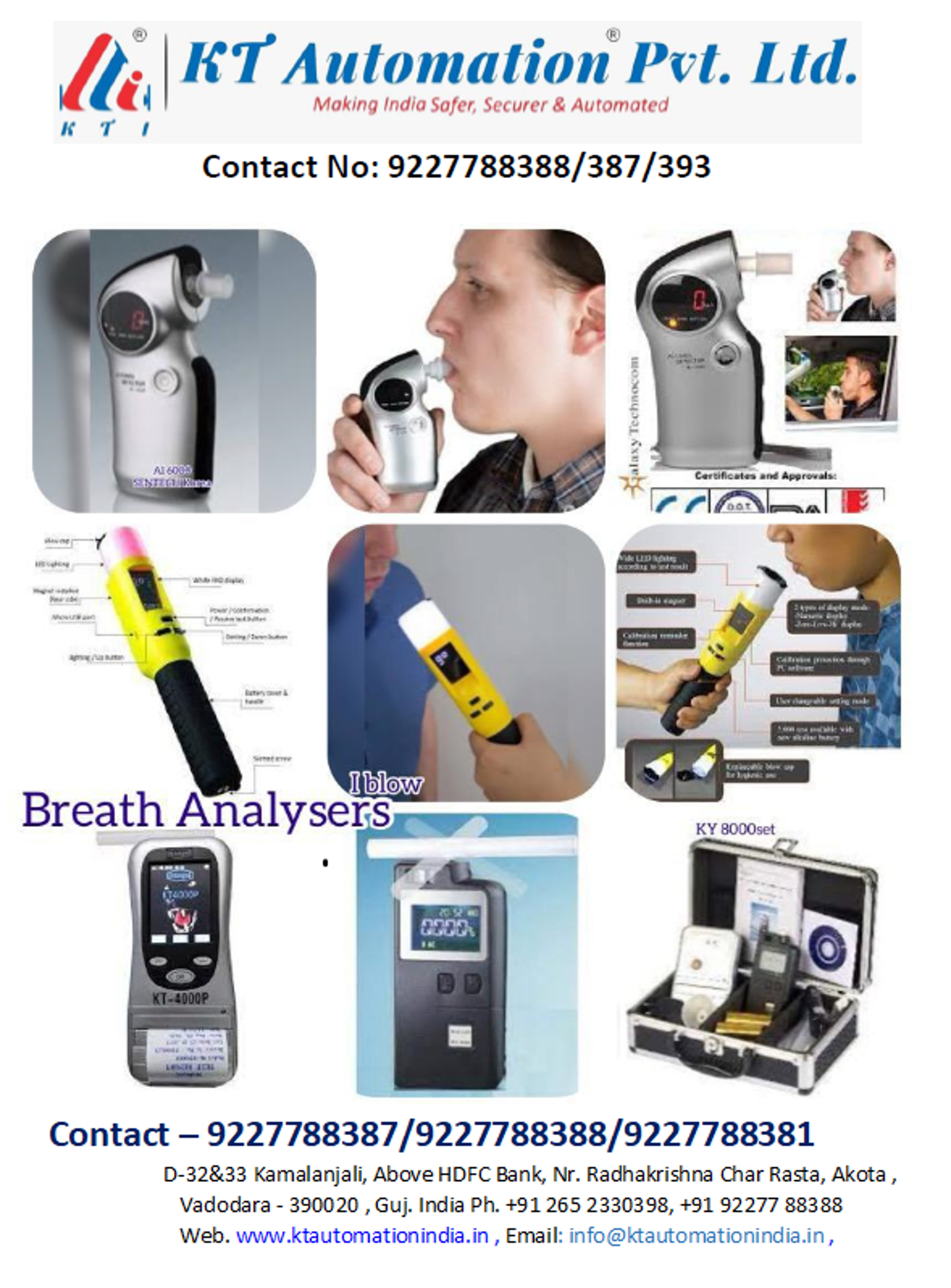 Breath Alcohol Analyzer - Silver Finish | 12 Month Warranty, Alcohol Detection Alarm