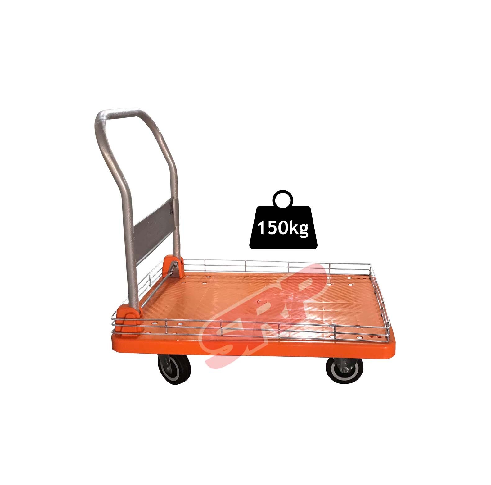 Plastic Platform Trolley 200 Kg - Color: Orange