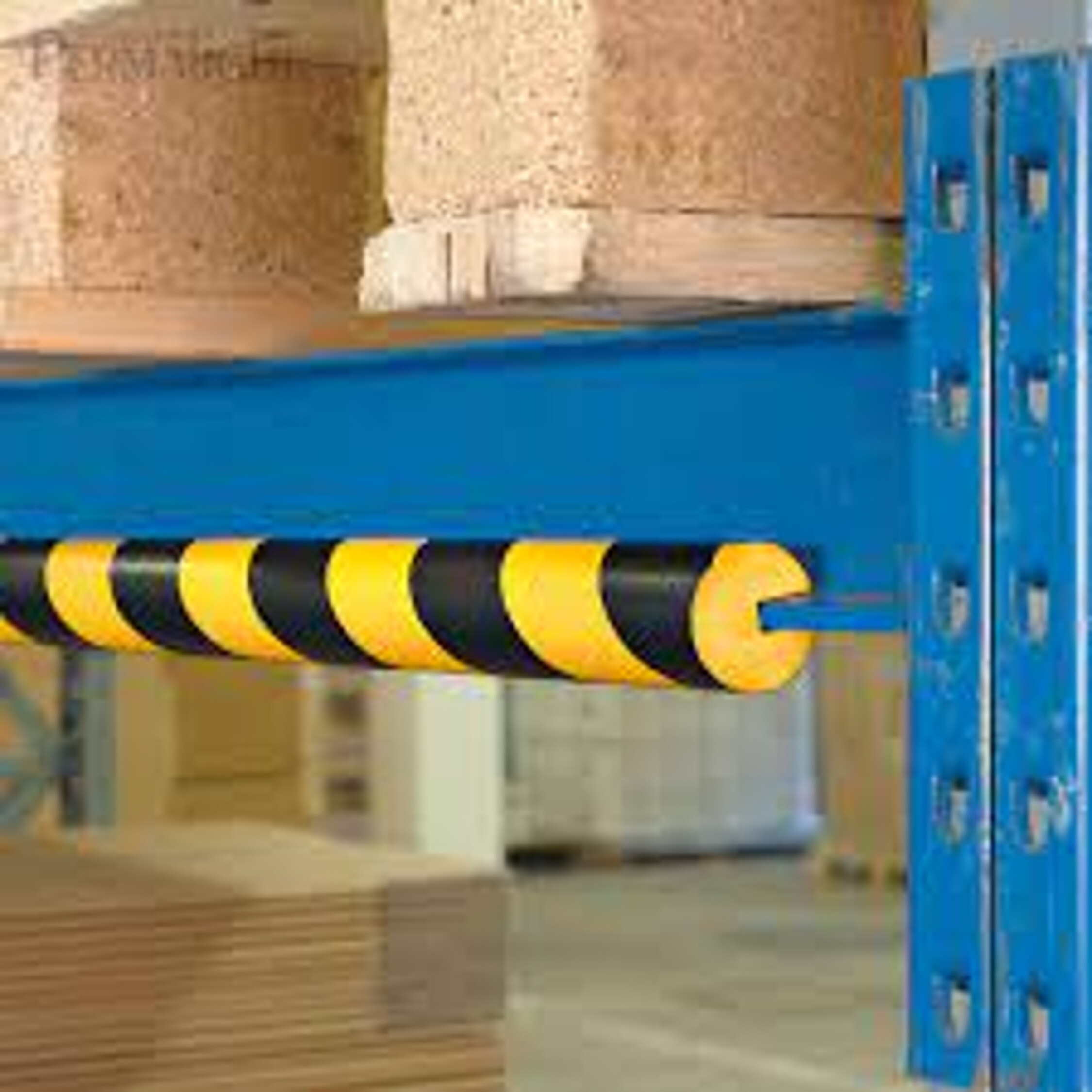 Rubber Wall Guard - 1000x200mm , Yellow-black Reflective Padding For Impact Absorption And Wall Protection