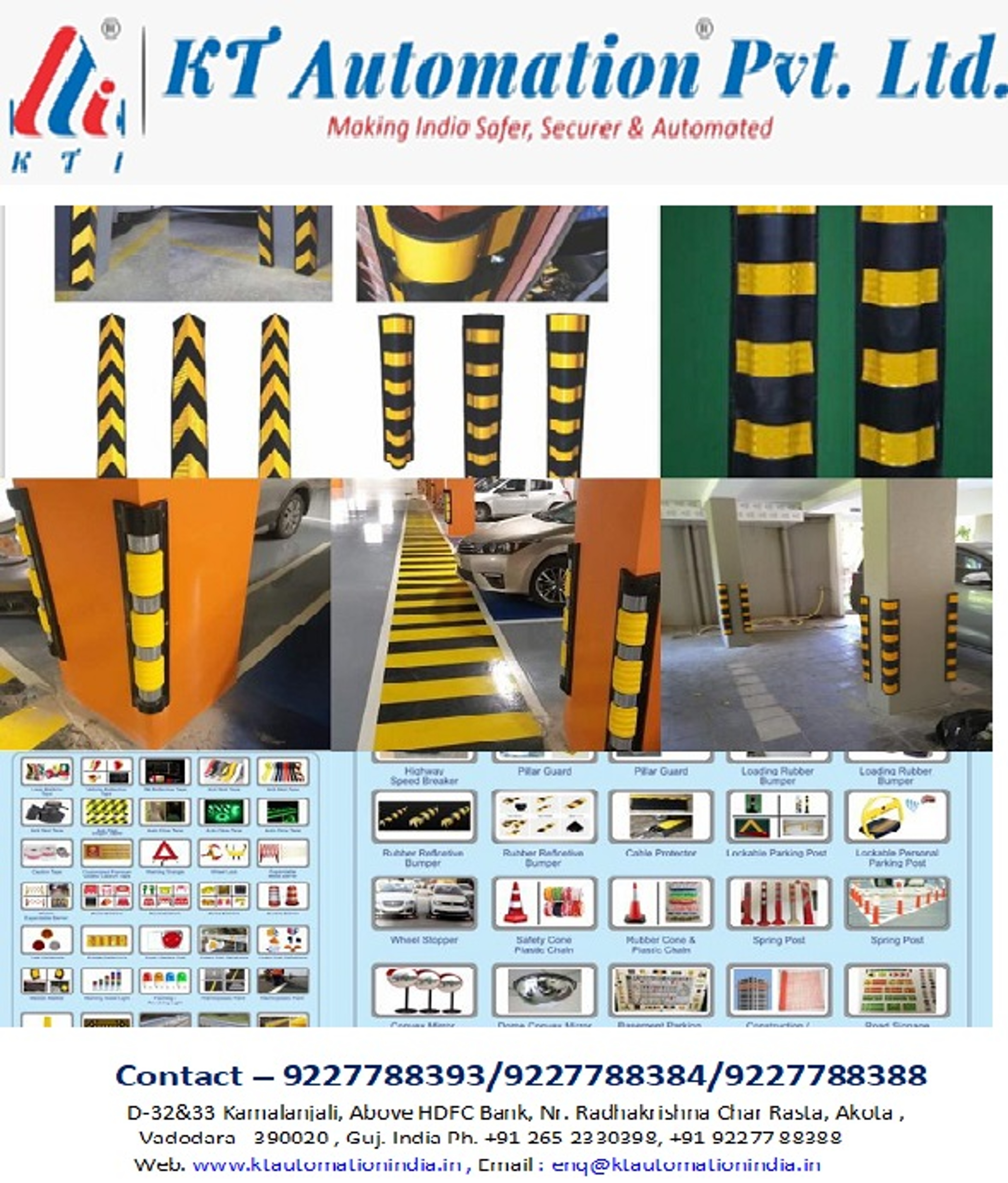 Rubber Wall Guard - 1000x200mm , Yellow-black Reflective Padding For Impact Absorption And Wall Protection