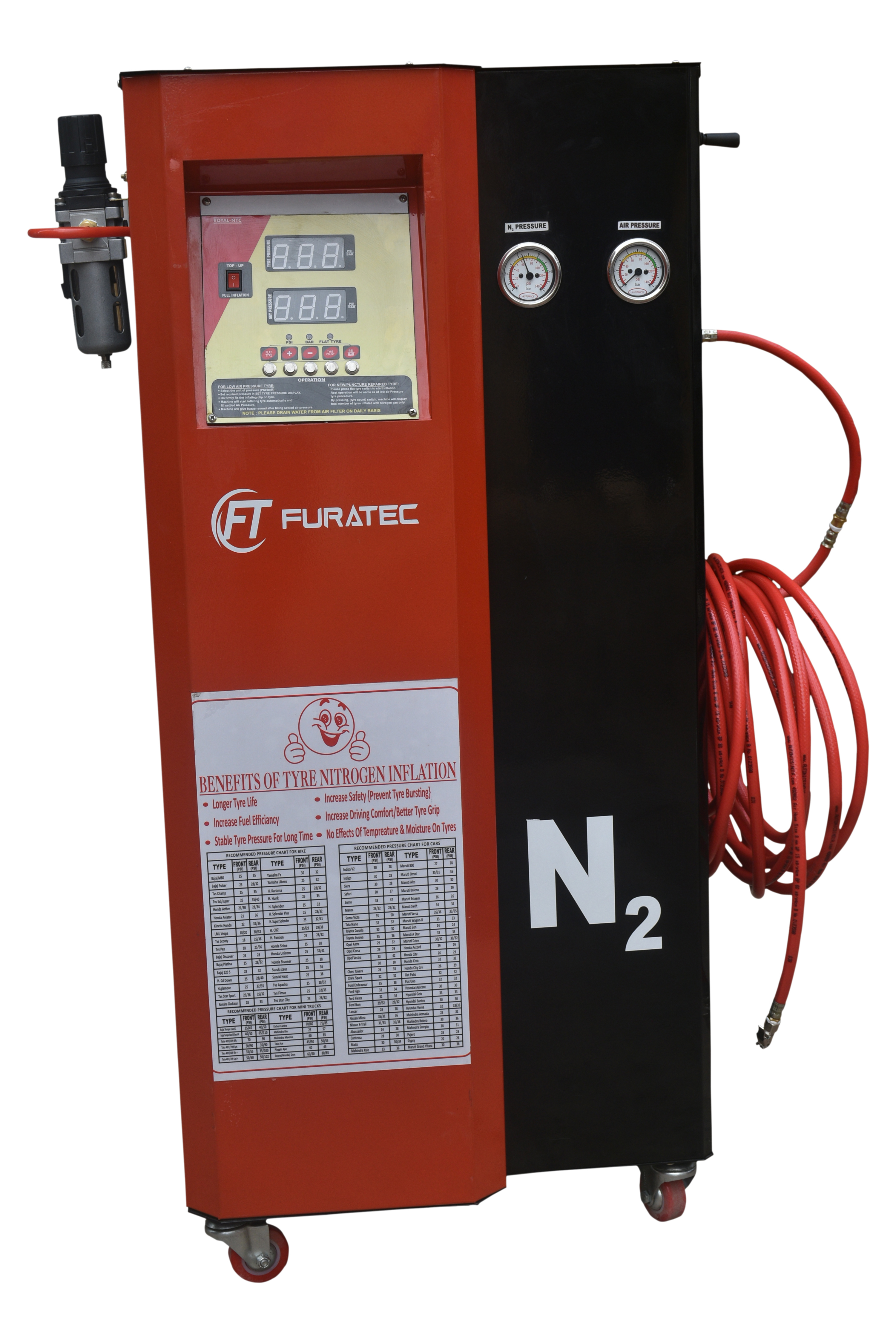 Furatec Nitrogen Tyre Inflator - Lifting Height: 700 Millimeter (Mm)