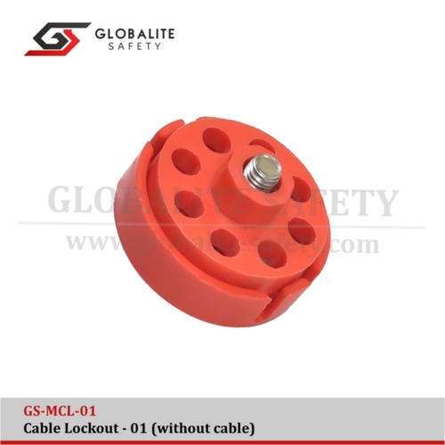 Globalite Safety Cable Lockouts Without Cable - Stainless Steel Fasteners, Red Connector & Jacket, Round Shape, Easy Installation, Warranty Included