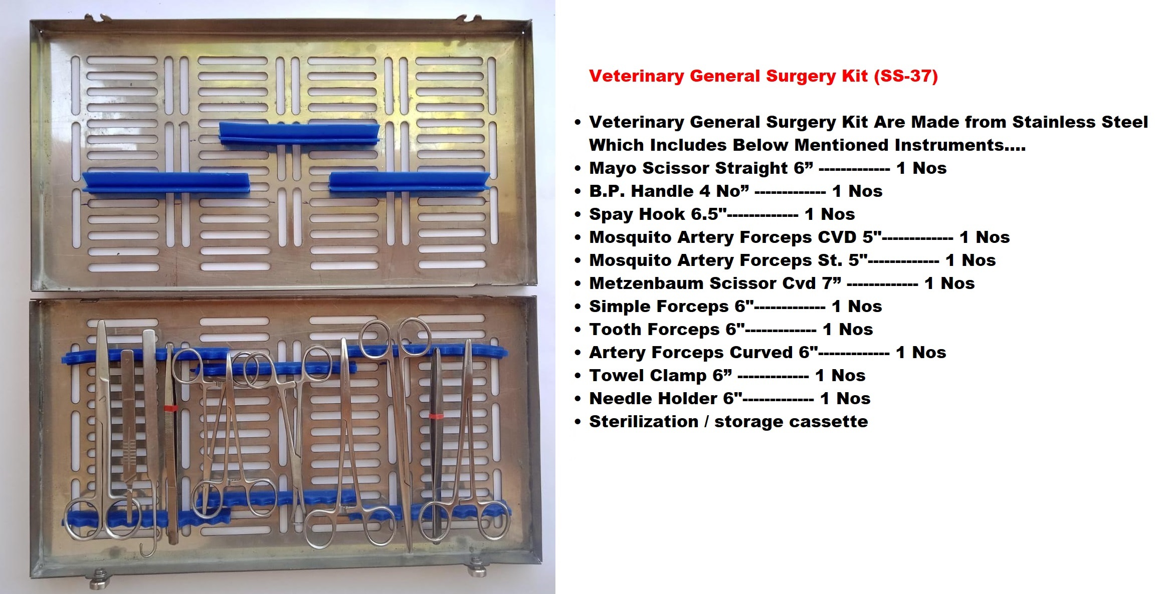 Surgery Kit Vet. General With Cassette