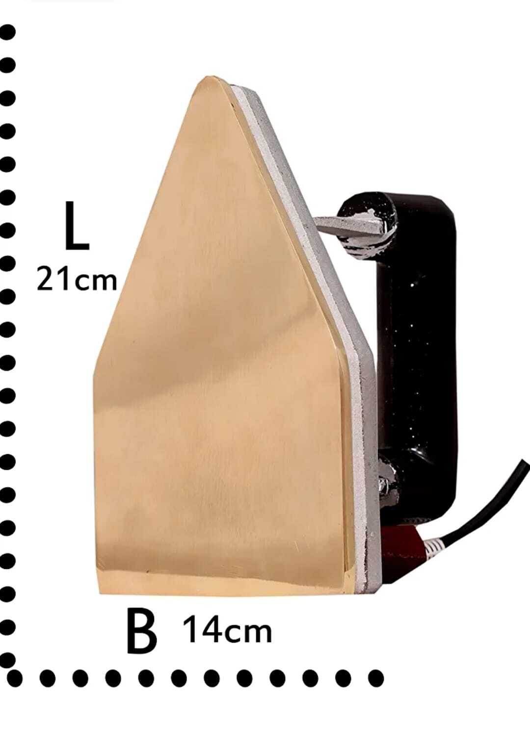 Heavy Duty 10 Pound Tejco Loundry Iron - Applicable Material: Brass