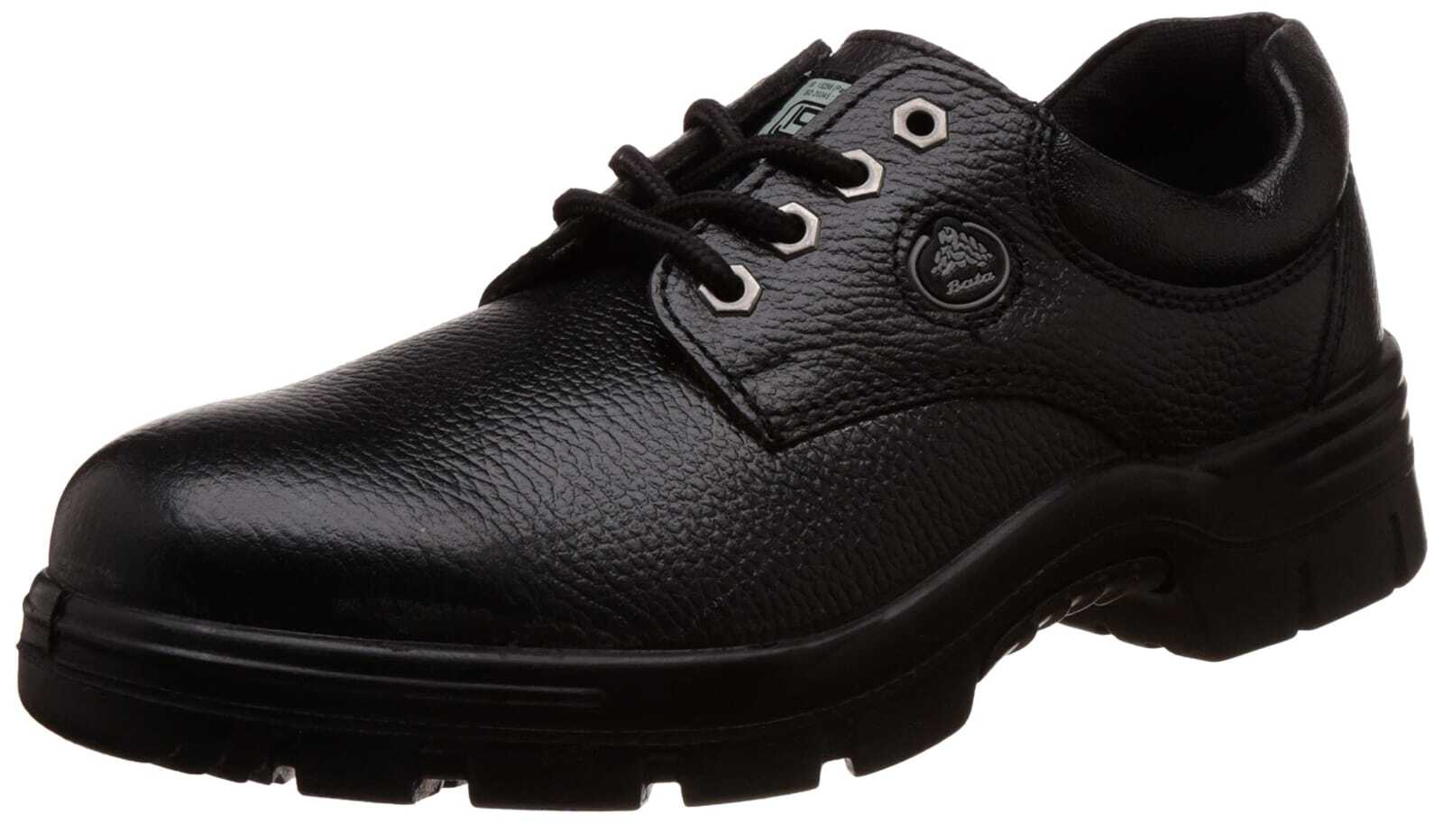 Safety Shoes - Pu Upper, Steel Toe, Size 6 To 12, Black | 900g, 1-year Warranty, Lace Style For Men
