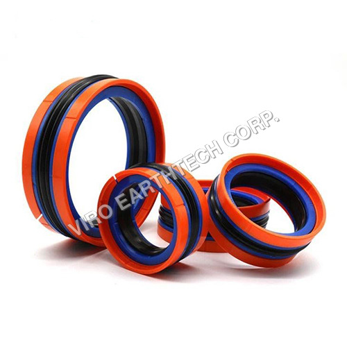 Hydraulic Cylinders Replacement Seal Kit - Rubber/Metal, Different Sizes Available | Rigid Mechanical Seal for Industrial Use, High-Quality 5pc Compact Set