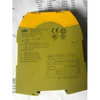 Green & Yellow Pilz S4 24v Dc Safety Relay