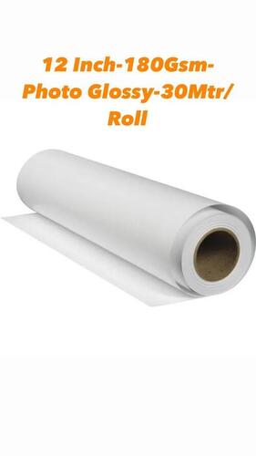 12 Inch 180 Gsm Photo Glossy Cast Coated - 30Mtr/Roll - Waterproof: No