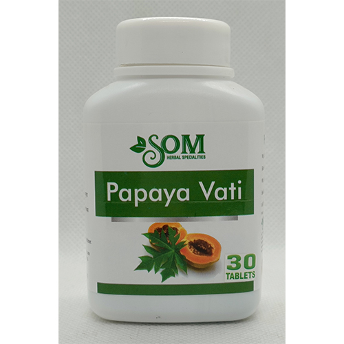 पपीता वटी 30 टैबलेट दिशा: जैसा कि सुझाव दिया गया है