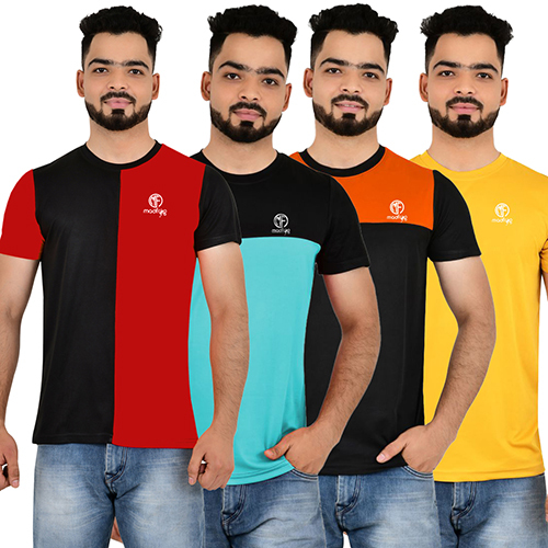 Different Available Mens 4 Colour Regular Combo T-shirt