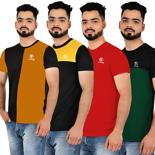 Different Available Mens 4 Colour Casual Combo T-shirt