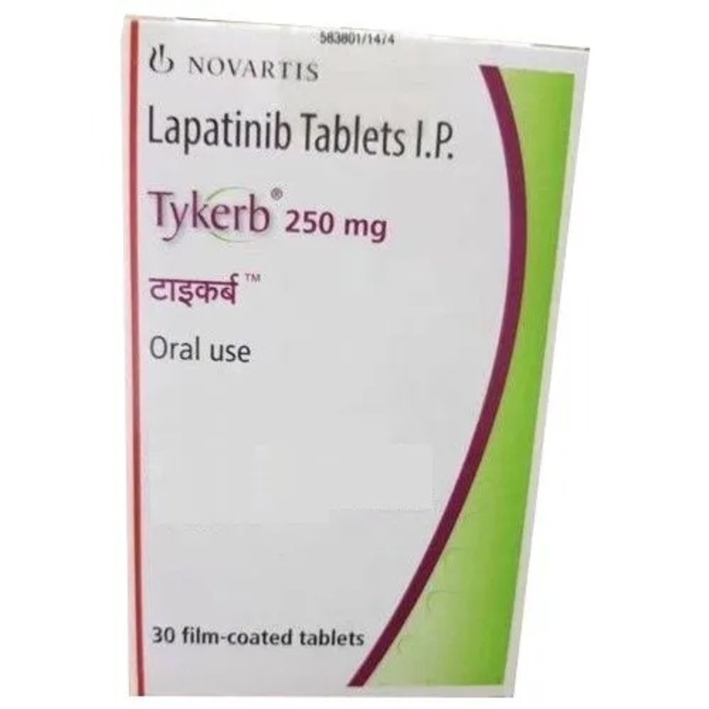 Tykerb 250mg Tablet - Lapatinib Anticancer Agent, Suitable For All, Warning: Keep Out Of Reach Of Children, Store Below 30â°c