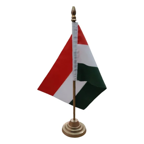 Table Mounted Indian National Flag - High-quality Polyester, Various Sizes Available | Elegant Design, Easy Setup, Durable And Fade-resistant