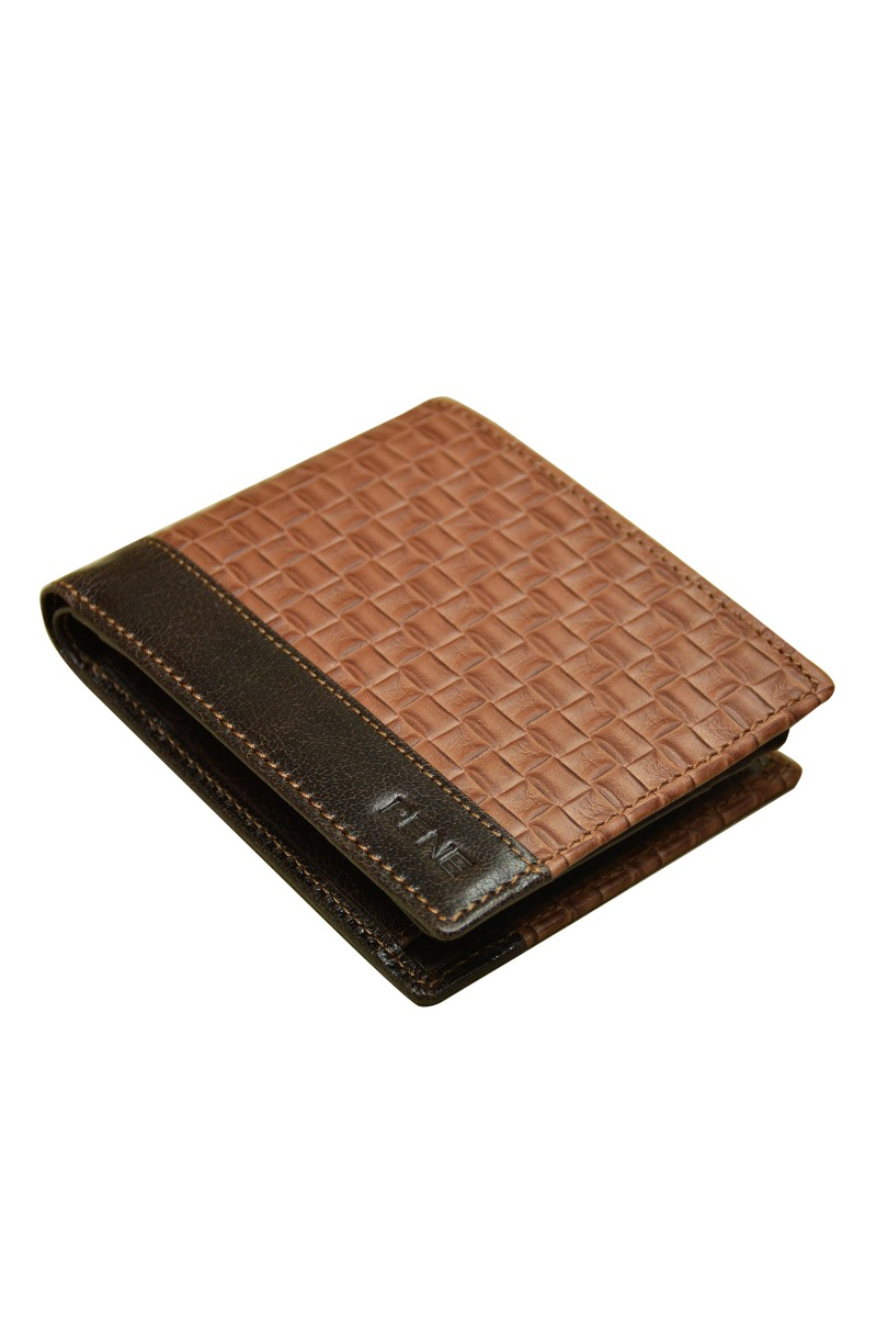 Genuine Leather Brown/tan Gents Wallet - Design: Rene