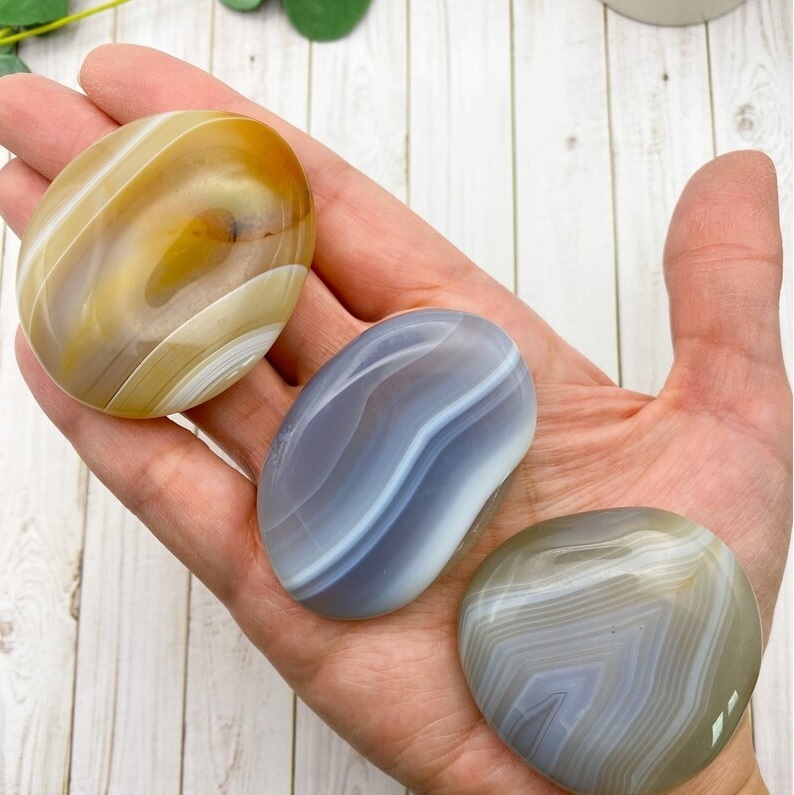 Agate Palmstone - Color: Silver