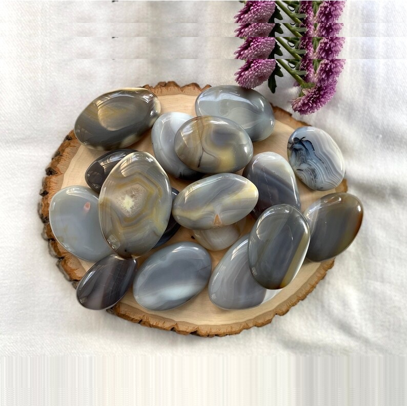 Agate Palmstone - Color: Silver