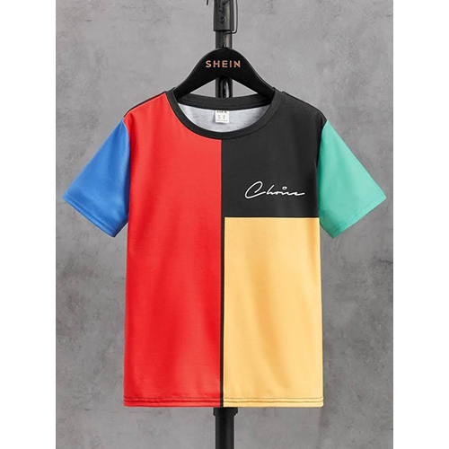 अलग-अलग उपलब्ध लड़कों की कॉटन हाफ स्लीव टी-शर्ट