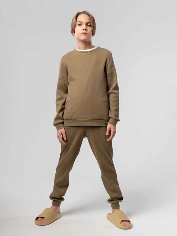 Costume 46-66 - 100% Cotton, Olive Color, Size 46-66 | Loose Style Sweatshirt, Elastic Waist Joggers, Soft, Durable Fabric, Stylish Design, Pockets, Cuffs
