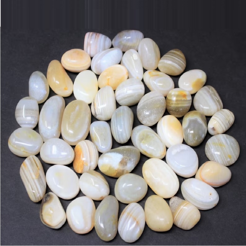 Agate Tumbles - Multi-color Gemstone, 1 To 1.5 Inch Size | Handmade, Durable, Uv Resistant, Easy To Clean