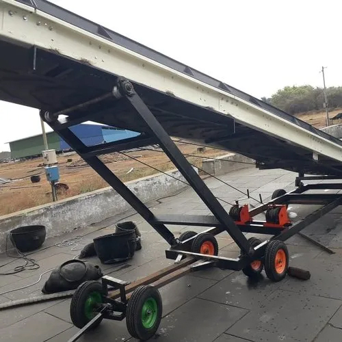 Truck Loading Conveyor - Stainless Steel, Flat Belt Design - Heat Resistant, Industrial Warranty Included