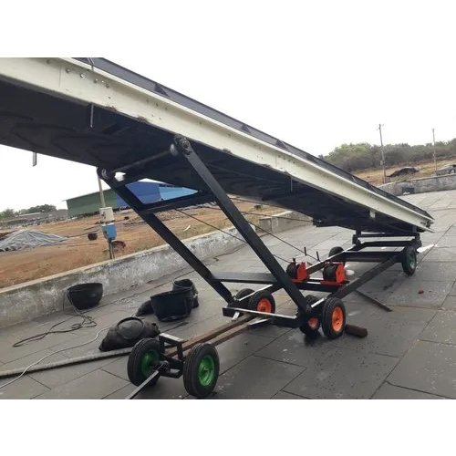 Truck Loading Conveyor - Stainless Steel, Flat Belt Design - Heat Resistant, Industrial Warranty Included