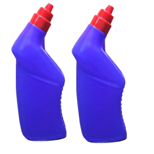 500ml Empty Toilet Cleaner Bottle - Hdpe Plastic, 28mm Diameter, Blue Color, Screw Cap Included | Ideal For Toilet Cleaning Applications