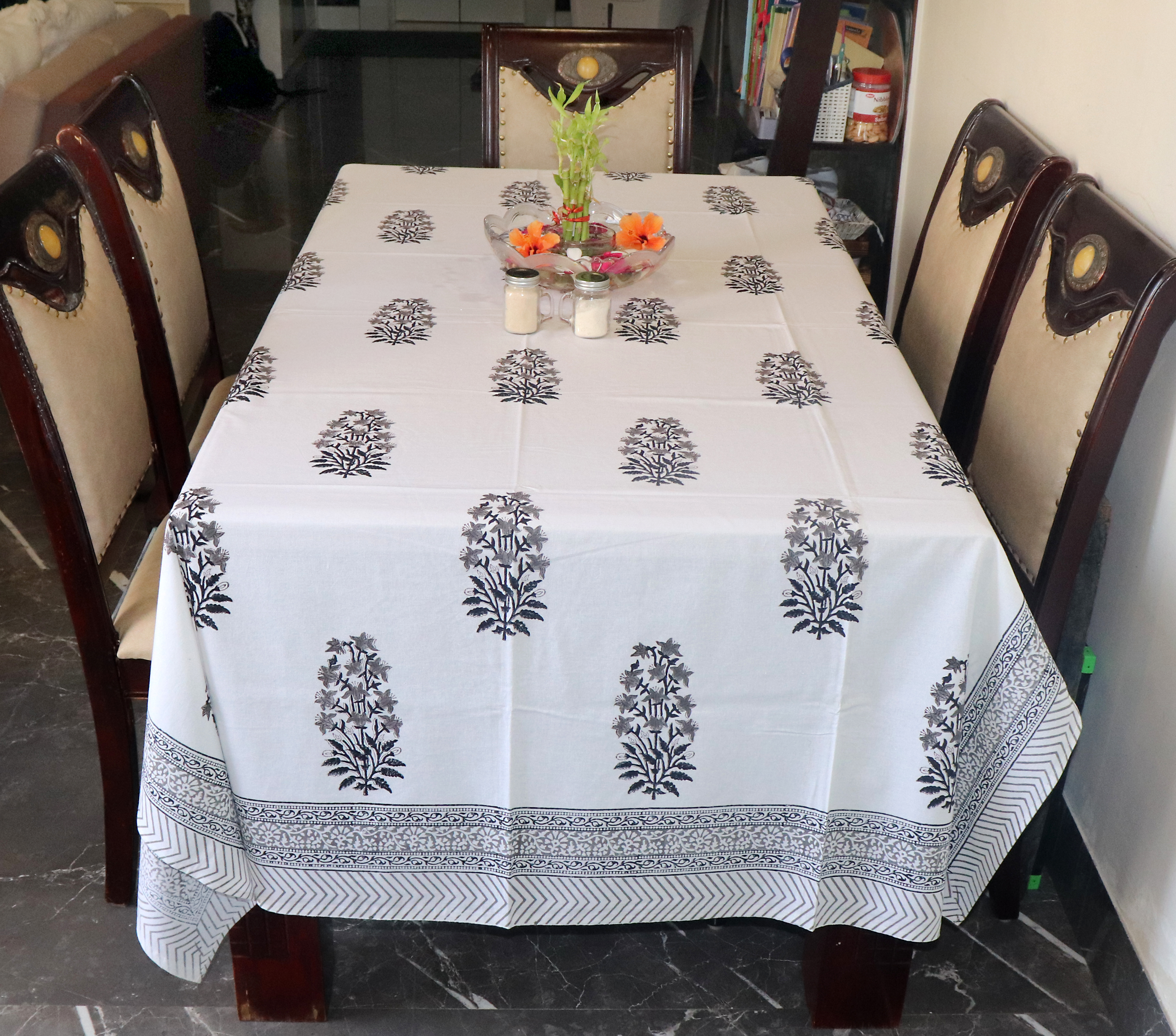 Hand Block Printed Table Cover - Color: Multicolor