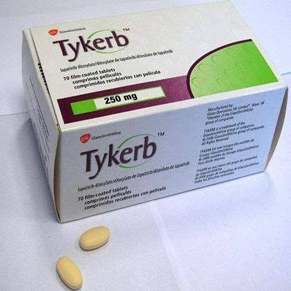 Tykerb Tablet - 250mg Lapatinib | Treats Advanced Breast Cancer, Slows Cancer Cell Growth, Suitable For Adults And Women