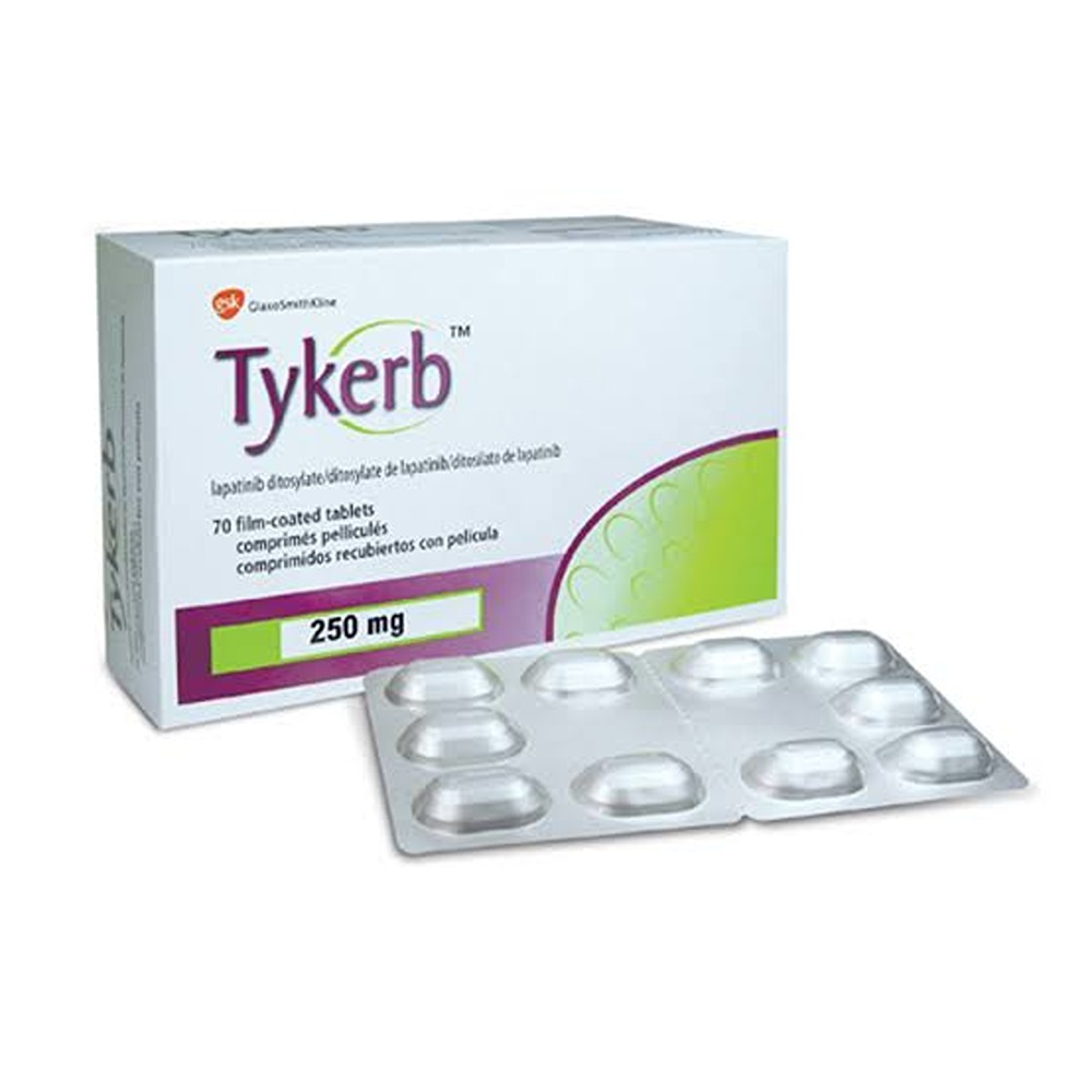 Tykerb Tablet - 250mg Lapatinib | Treats Advanced Breast Cancer, Slows Cancer Cell Growth, Suitable For Adults And Women